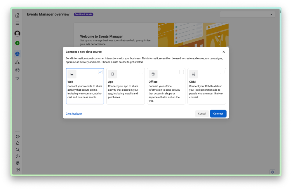 Screenshot of app Meta Pixel